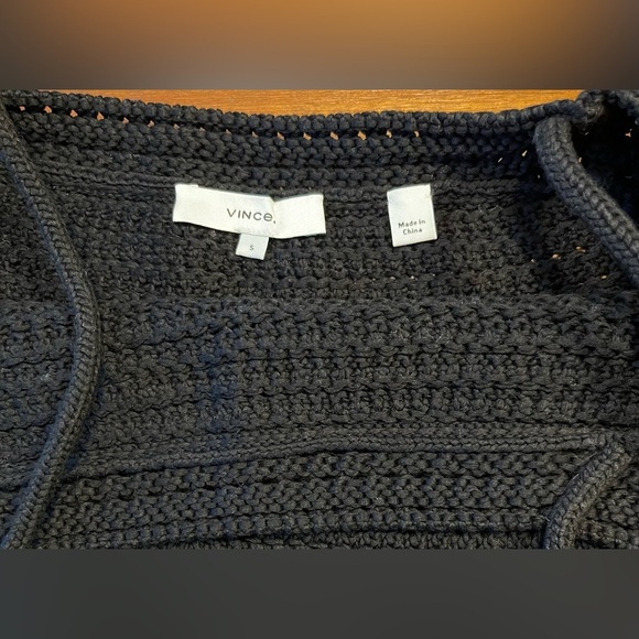 Vince | Open Shoulder Crochet Top | Black | Boho | Women’s S - Picture 5 of 6